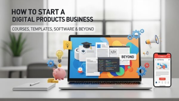 How to Start a Digital Products Business: Courses, Templates, Software & Beyond
