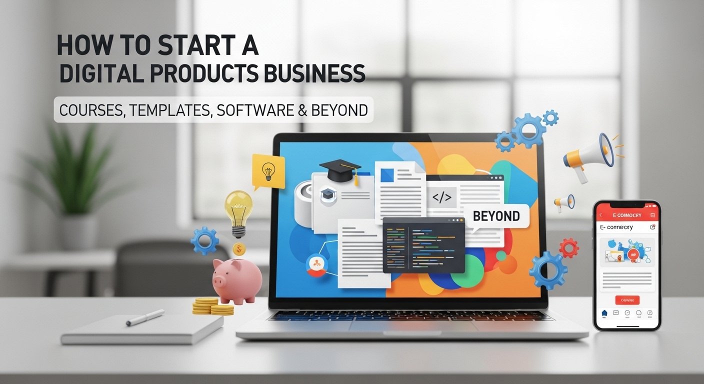 How to Start a Digital Products Business: Courses, Templates, Software & Beyond
